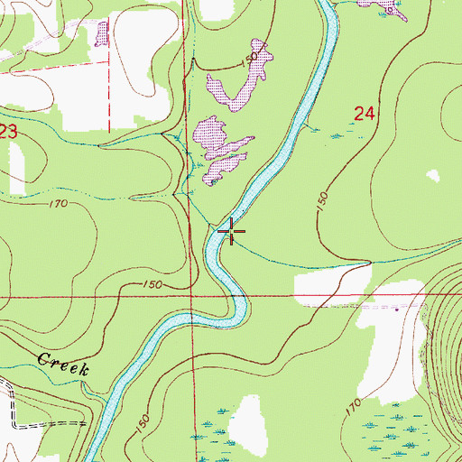 Topographic Map of Kimmy Creek, AL