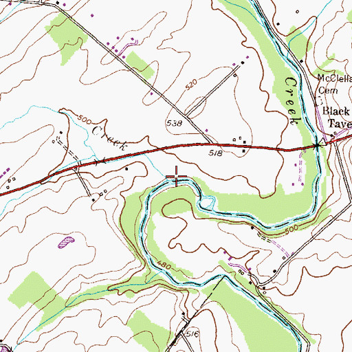 Topographic Map of Lower Marsh Creek, PA