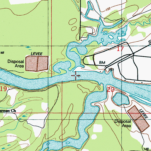 Topographic Map of Kincaide Creek, AL
