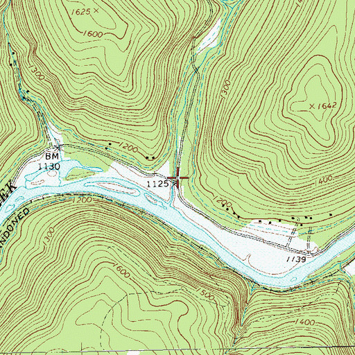 Topographic Map of Ross Run Junction, PA
