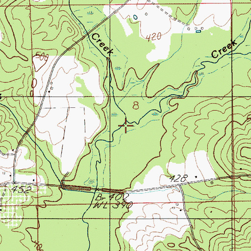 Topographic Map of Kincheon Creek, AL