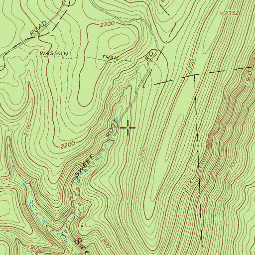Topographic Map of Sweet Root Natural Area, PA