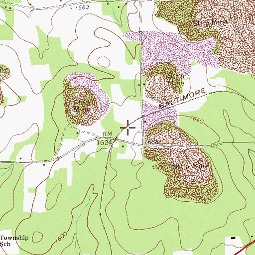 Topographic Map of Haskill Station, PA