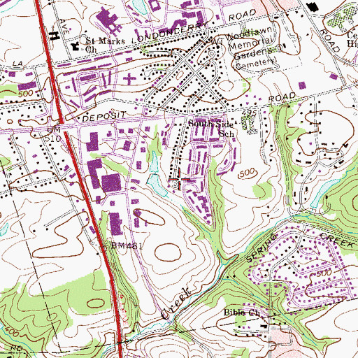Topographic Map of Twin Lakes, PA