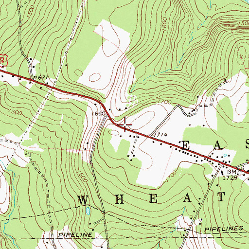 Topographic Map of Gas Center, PA