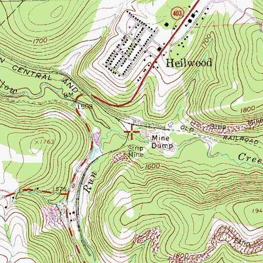 Topographic Map of Apollo 2 Mine Station, PA
