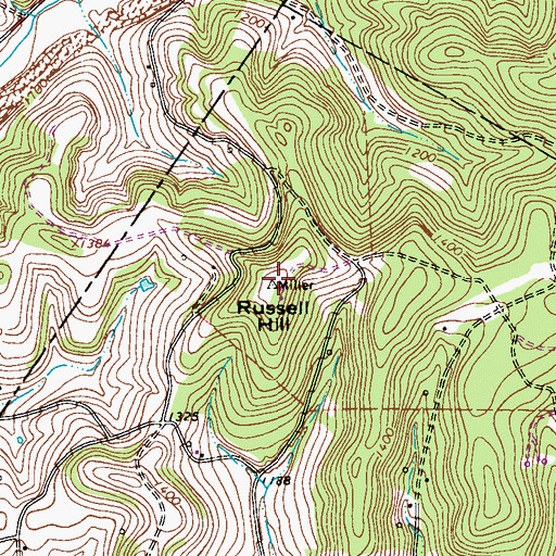 Topographic Map of Miller, PA