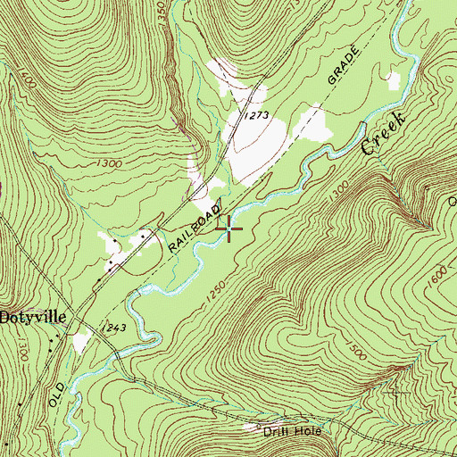 Topographic Map of Stony Hollow Run, PA