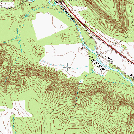 Topographic Map of Ross Corners, PA