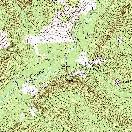 Topographic Map of Gilson Run, PA