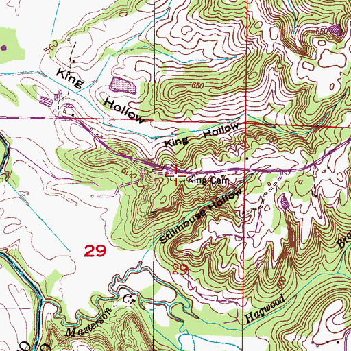 Topographic Map of King Cemetery, AL