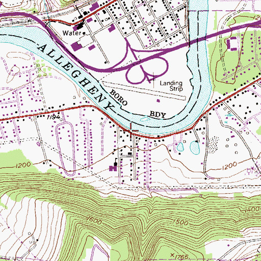 Topographic Map of South Warren, PA
