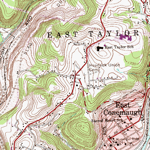 Topographic Map of Eastmont, PA