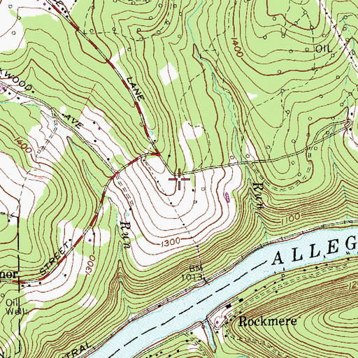 Topographic Map of Rockmere, PA