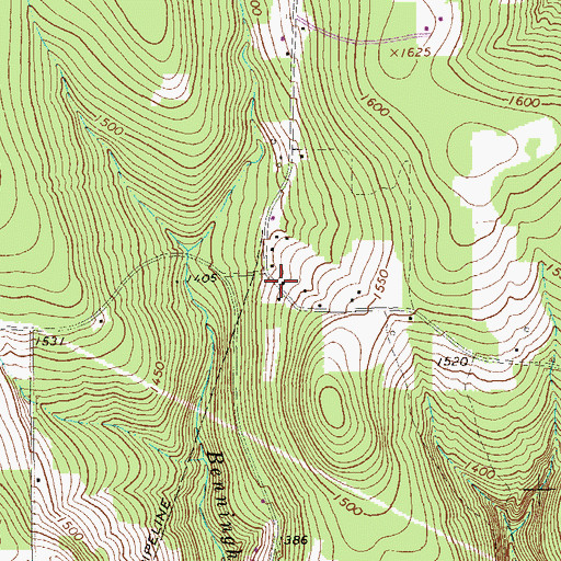 Topographic Map of Mason Farm Corners, PA