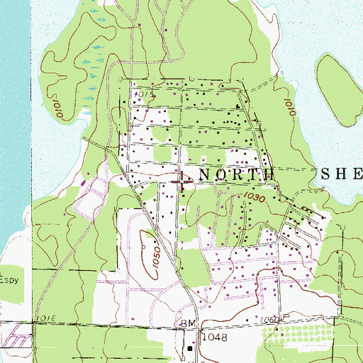 Topographic Map of Tuttle Lake, PA