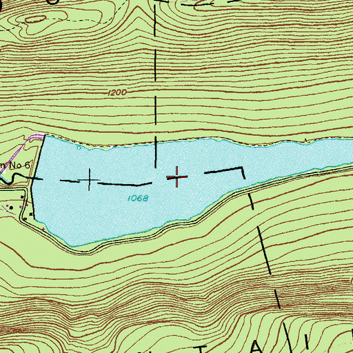 Topographic Map of Shamokin Reservoir, PA