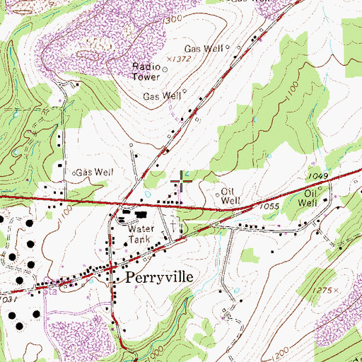 Topographic Map of Parkers Landing, PA