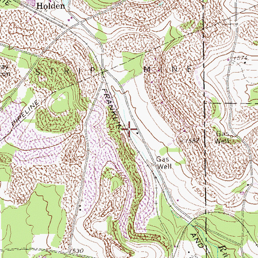 Topographic Map of Heidrich Station, PA