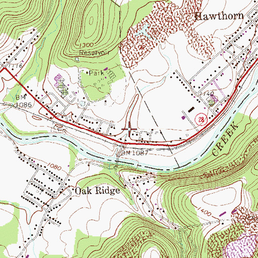 Topographic Map of Alcola, PA