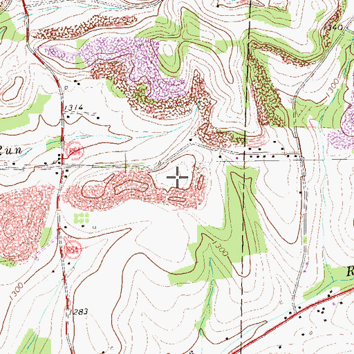 Topographic Map of McClays Peak, PA