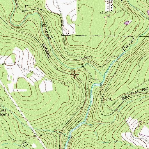 Topographic Map of Knox Spur Station, PA