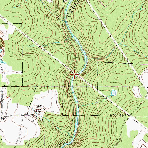 Topographic Map of Gretchen Station, PA