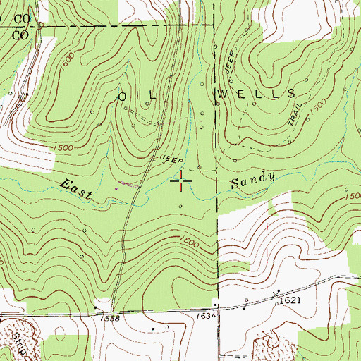 Topographic Map of Richland Run, PA