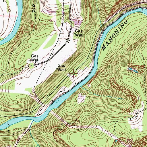 Topographic Map of Oakland Station, PA