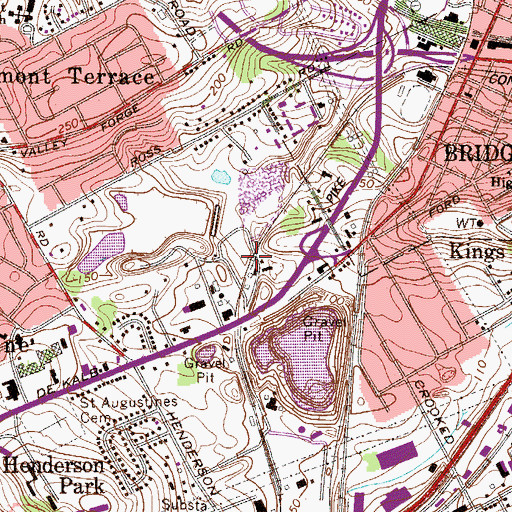 Topographic Map of Shainline Station, PA