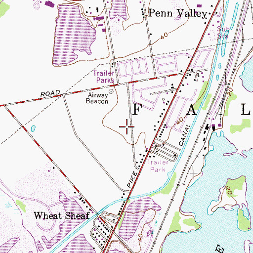 Topographic Map of Warner Station, PA