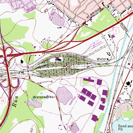 Topographic Map of West Morrisville Station, PA
