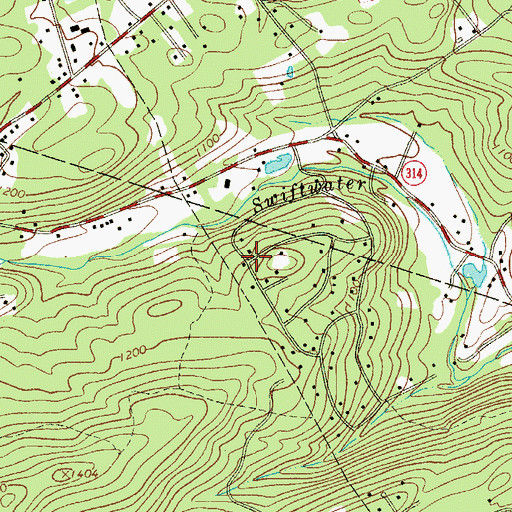 Topographic Map of Ski Haven Lake Estates, PA