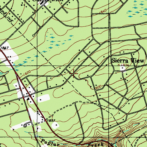 Topographic Map of Sun Valley, PA