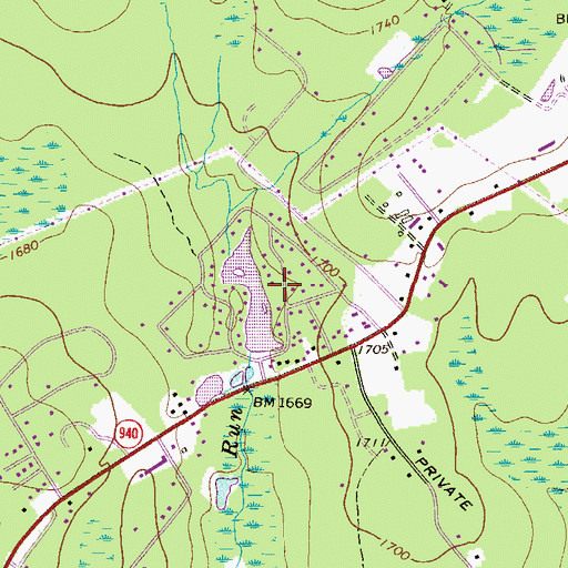 Topographic Map of Forest Glen, PA