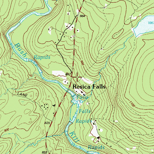 Topographic Map of Boy Scout Reservation, PA
