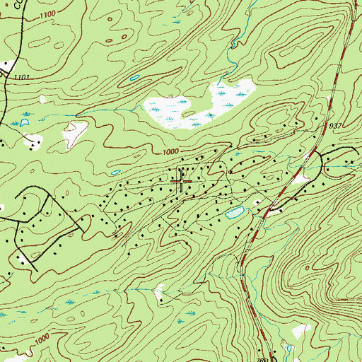 Topographic Map of Castle Rock Acres, PA