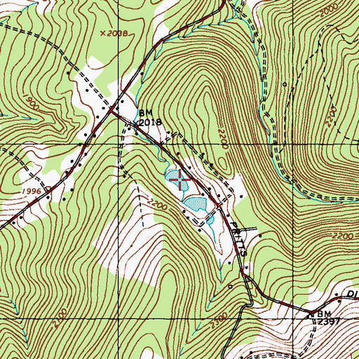 Topographic Map of Turquois Lakes, PA