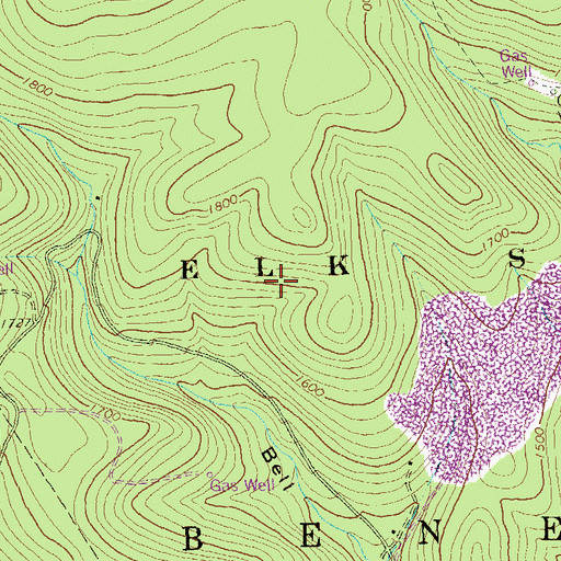 Topographic Map of Pine Tree Trail Natural Area, PA