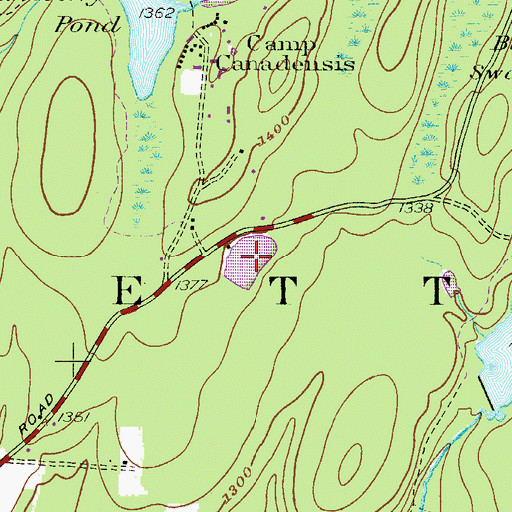Topographic Map of Lake Tomico, PA
