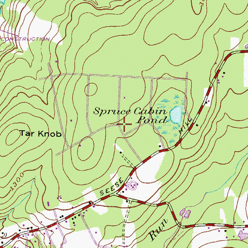 Topographic Map of Spruce Hill, PA