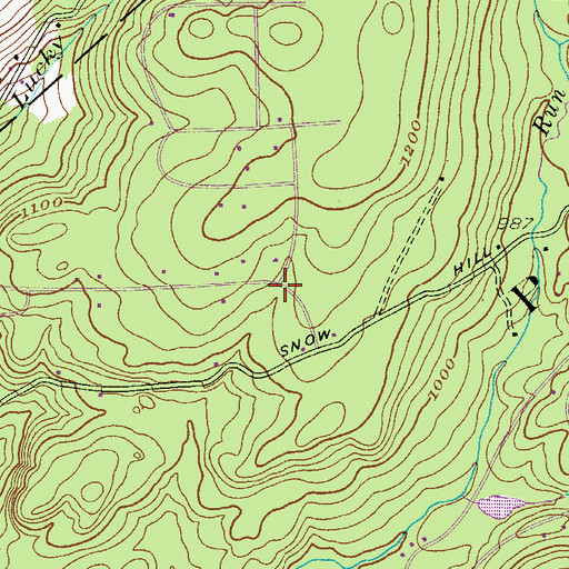 Topographic Map of Red Ledge Manor Estates, PA