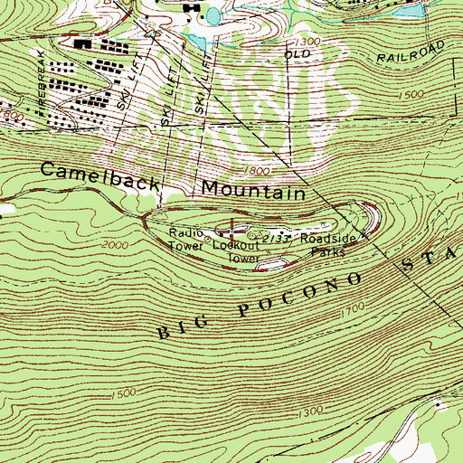 Topographic Map of Horace B Rowland State Heliport, PA