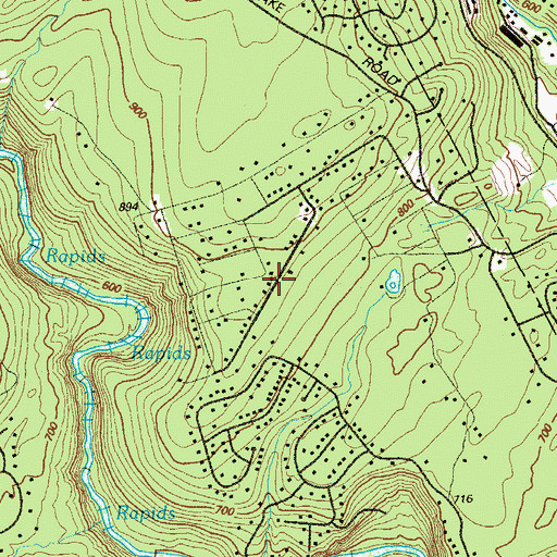 Topographic Map of Mountain Top Estates, PA