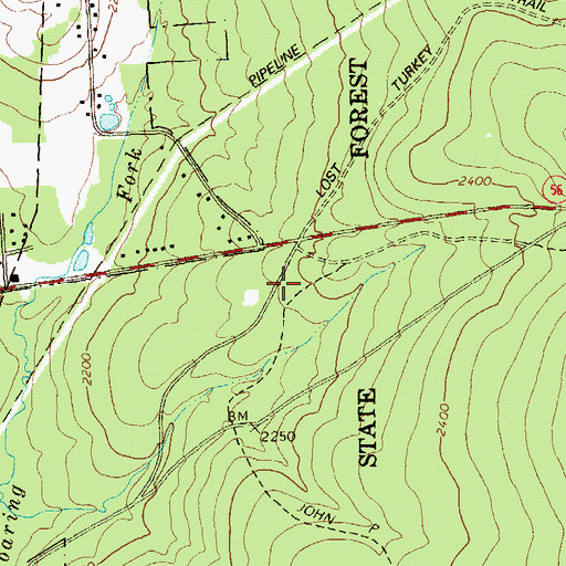 Topographic Map of Babcock Picnic Area, PA
