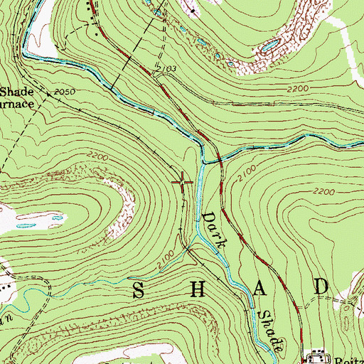 Topographic Map of Miller Run Station, PA