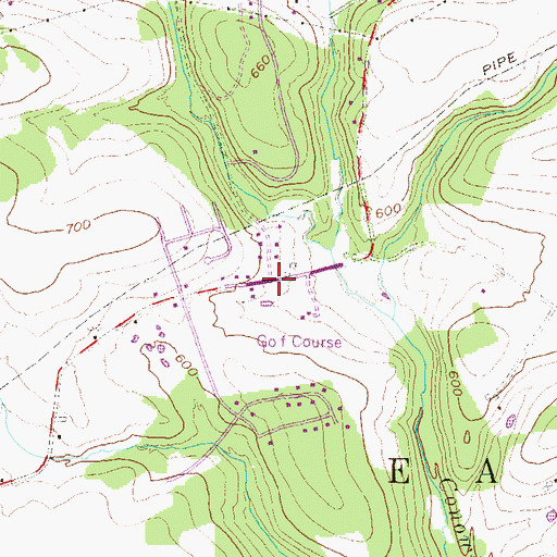 Topographic Map of Hopkins Mill, PA