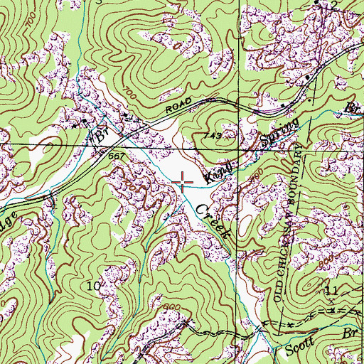 Topographic Map of King Spring Branch, AL