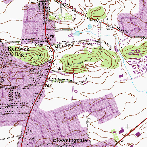 Topographic Map of Brooklawn, PA