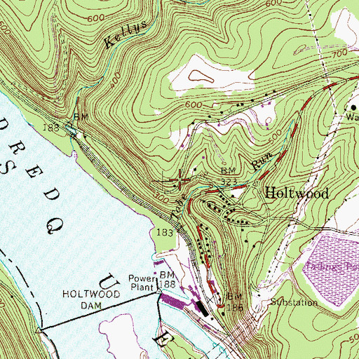 Topographic Map of Bon View, PA